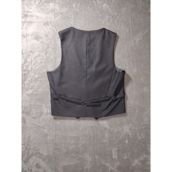 Apollo King Mens Super 160s Hand Tailoring Suit Jacket & Vest Char Black 44 - Picture 11 of 16